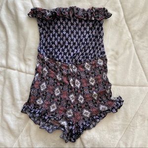 PACSUN Strapless Ruffled Romper
